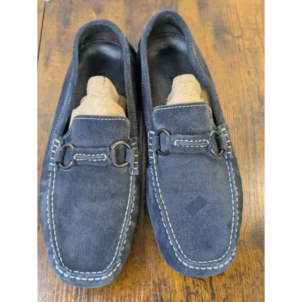 ALDO Men Suede Bit Loafers 11 Blue Driving Shoes Moccasins Slip On Carey Carey